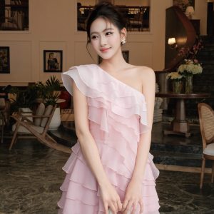 Váy Tầng Xoè Lệch Vai